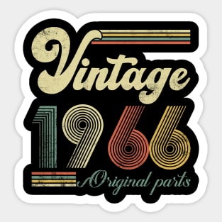 Vintage 1966 58th Birthday Gift Men Women 58 Years Old Sticker